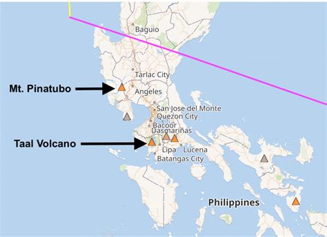 philippine volcanoes and their location.